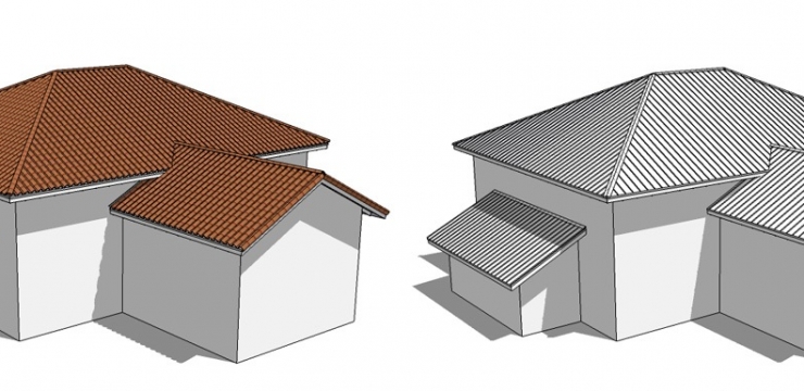 Como fazer telhado no Sketchup