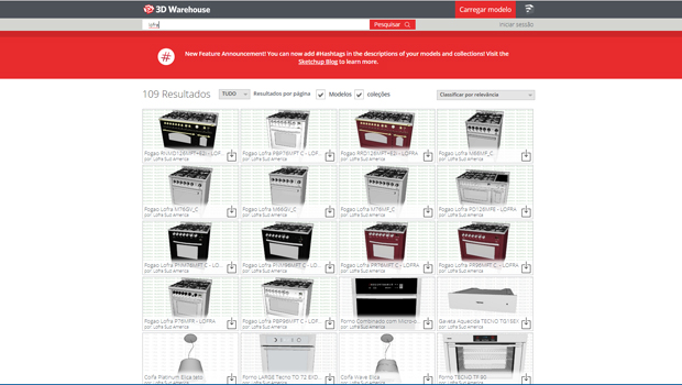 Lofra lança catálogo 3D gratuito de eletrodomésticos para SketchUp