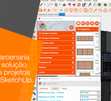 Plugin para marcenaria Dinabox, uma solução completa para projetos de móveis no SketchUp.