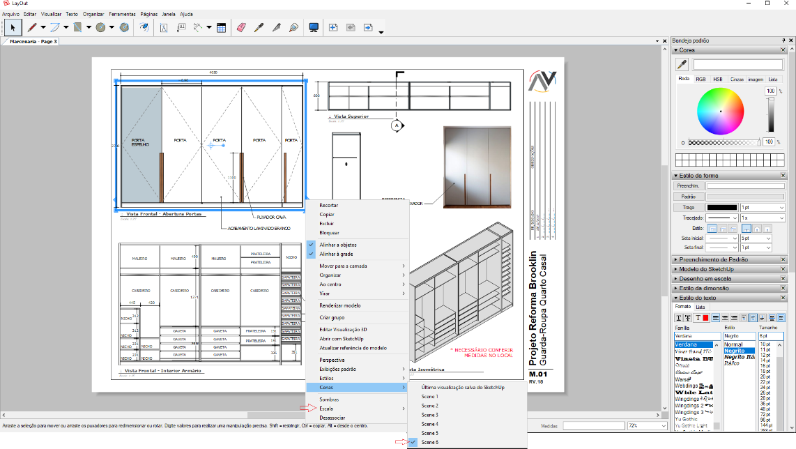 marcenaria no layout