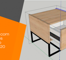 Trabalhando com componentes dinâmicos no SketchUp 2020.