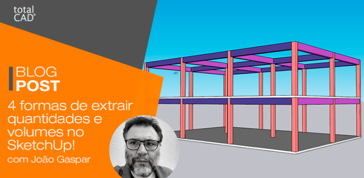 Capa do post: 4 formas de extrair quantidades e volumes no SketchUp!