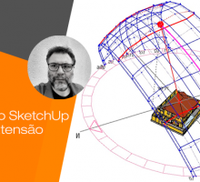 Carta solar no SketchUp Pro com a extensão Curic Sun