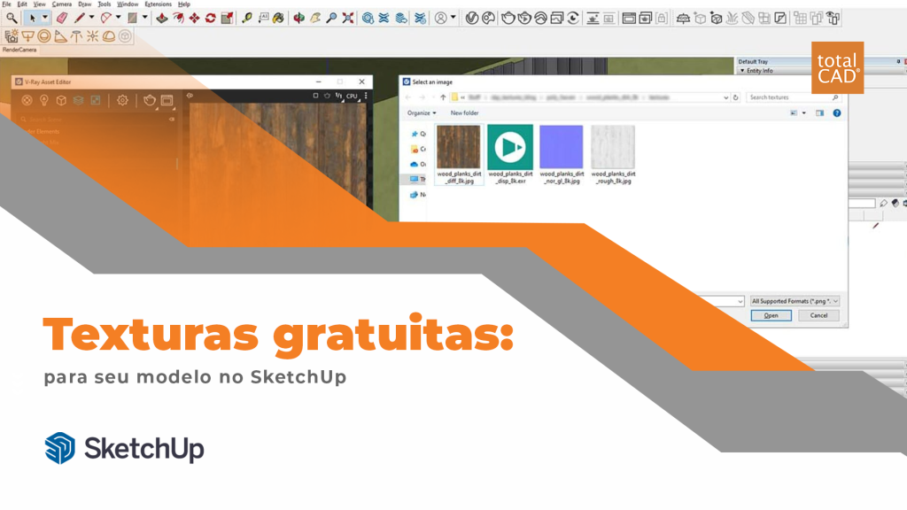 Capa do post: Texturas gratuitas para seu modelo no SketchUp