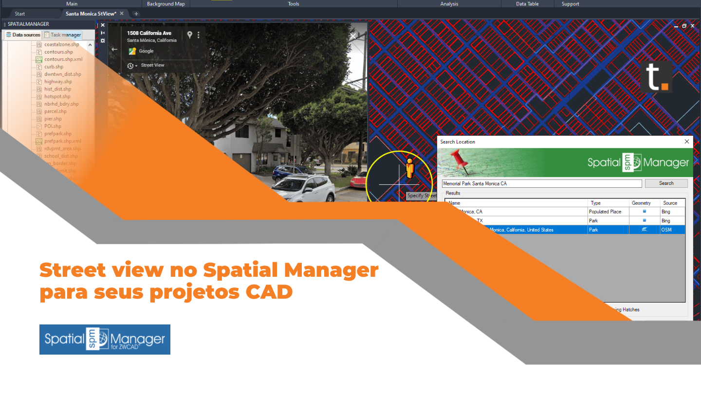 Street view no Spatial Manager para seus projetos CAD