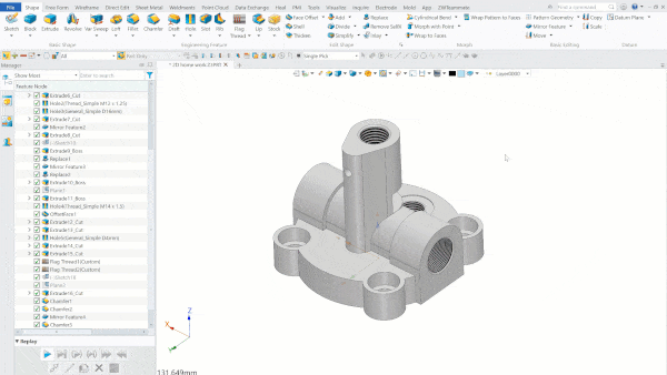 Tela do ZW3D 20266 em funcionamento