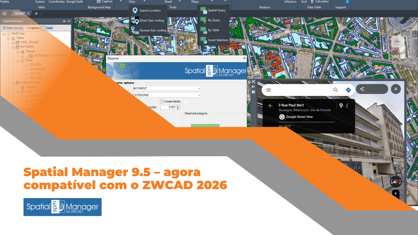 Spatial Manager 9.5 - agora compatível com o ZWCAD 2026 - Blog totalCAD