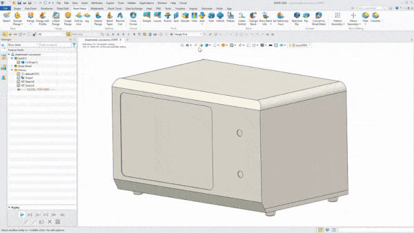 Tela do ZW3D 20266 em funcionamento