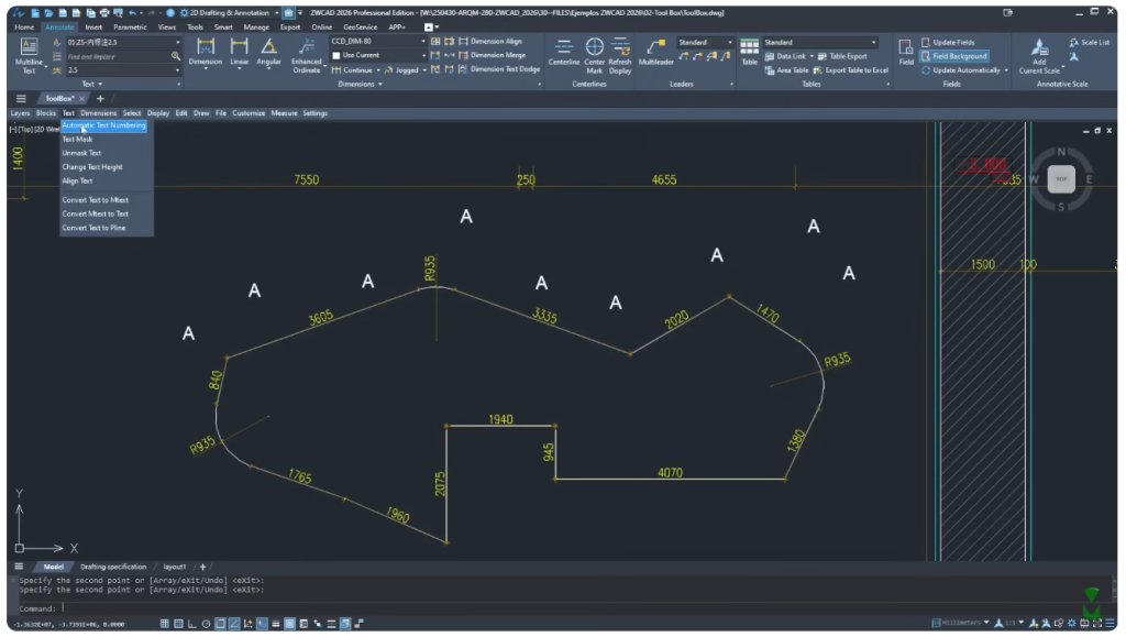 Tela do ZWCAD, o melhor software CAD para AEC