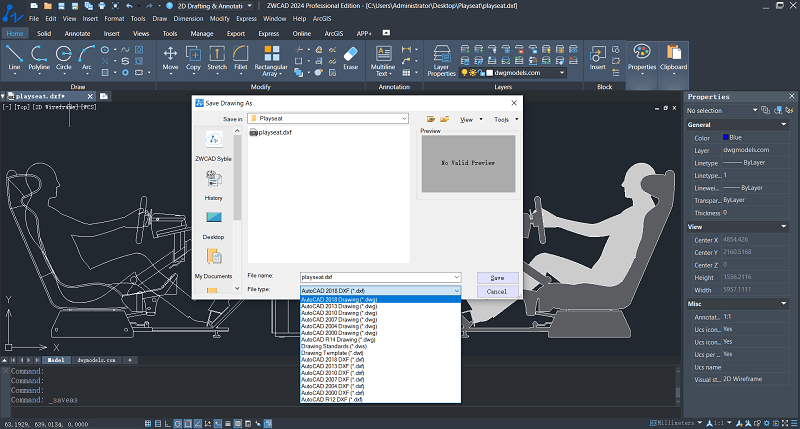 Converter dxf para dwg no zwcad 