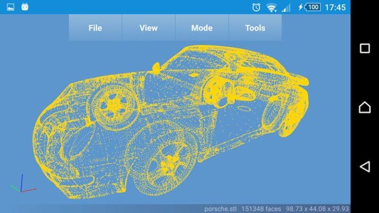 STL Viewew rápido com modelo de carro