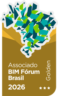 Selo de associado do BIM Fórum Brasil, 2026, categoria Golden